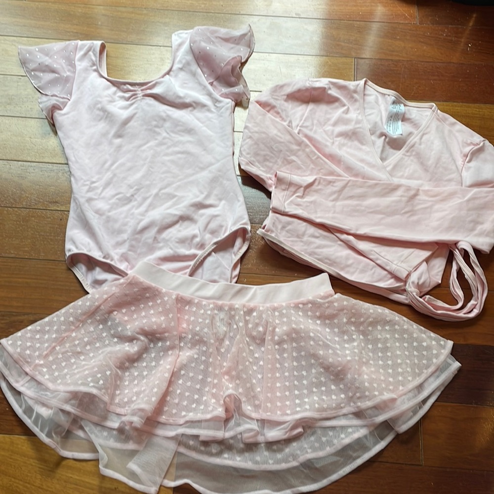 Girls Light Pink Bloch Dance Set Size 12, 12/14